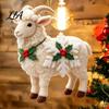 Decorative Holiday Ornaments Christmas Acrylic Goat Ornament, Sheep Hanging Decoration for Xmas Tree, 2D Flat Animal Pendant Festive Party Decor