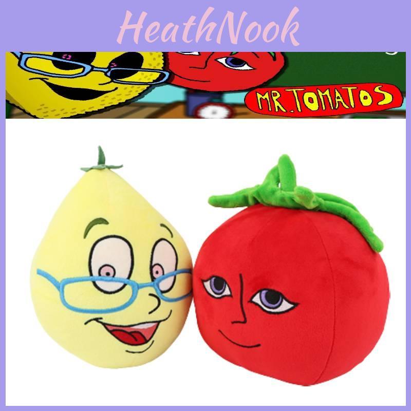 Frau Zitronen und Herr Tomaten Plüschtiere Hergestellt mit PP-Baumwolle und Plüschstoff 16*13*22cm/6.3*5.1*8.7in groß.