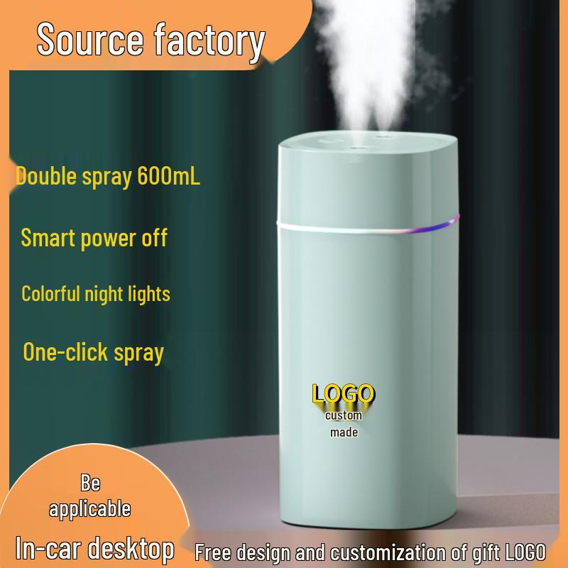 Silent Double-Spray Humidifier & Air Purifier with Large Mist Volume and Aromatherapy
