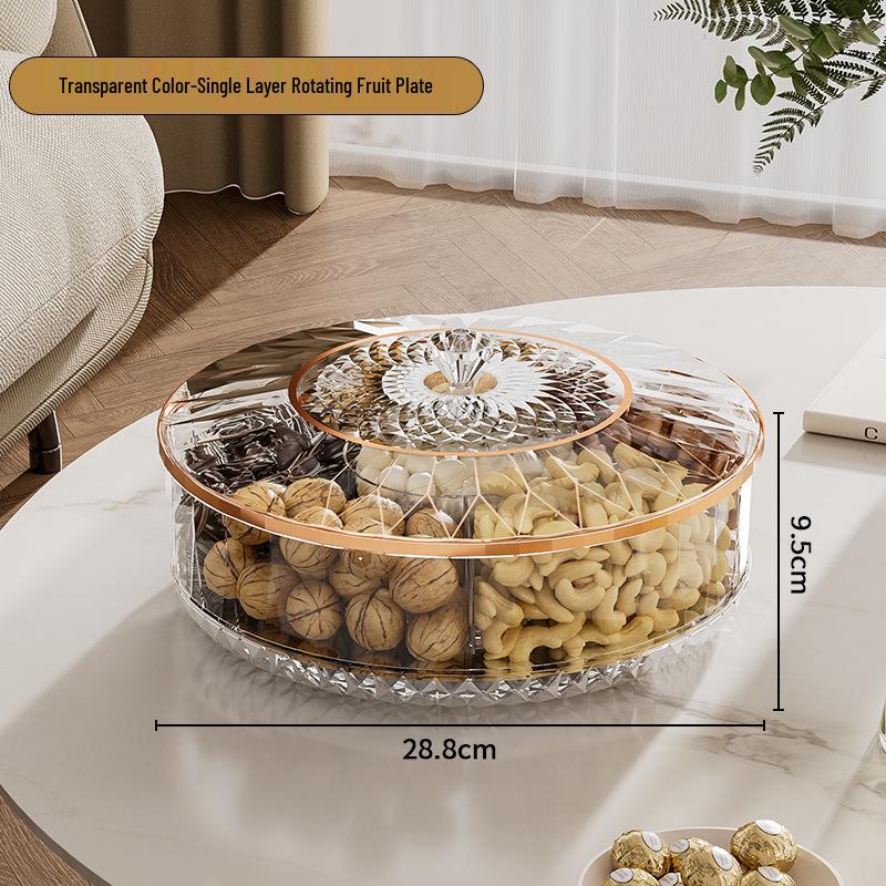 Elegantní miska na ořechy a sladkosti: Uzavíratelný talíř na ovoce a krabička na svačiny pro konferenční stolek