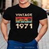 Vintage 1971 Print Casual Crew Unisex Clothes Short Sleeves For Quickdrying Comfy Casual Daily Wear Work Out Summer Tshirt