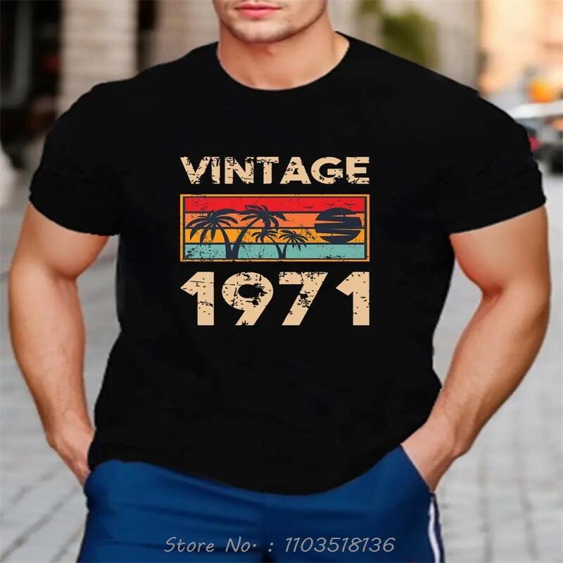Vintage 1971 Print Casual Crew Unisex Clothes Short Sleeves For Quickdrying Comfy Casual Daily Wear Work Out Summer Tshirt