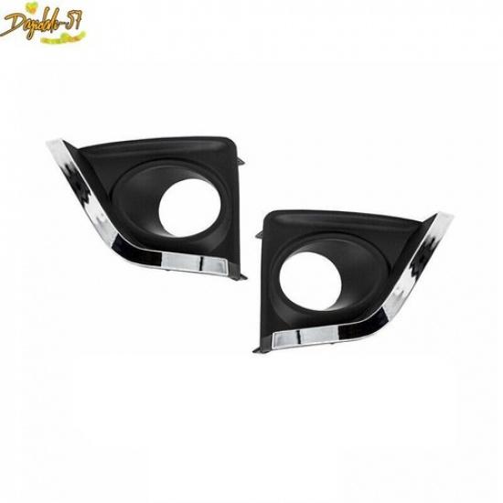 Pair Fog Lamp Driving Light Cover For 2014 2015 2016 Toyota Corolla E170 Sedan