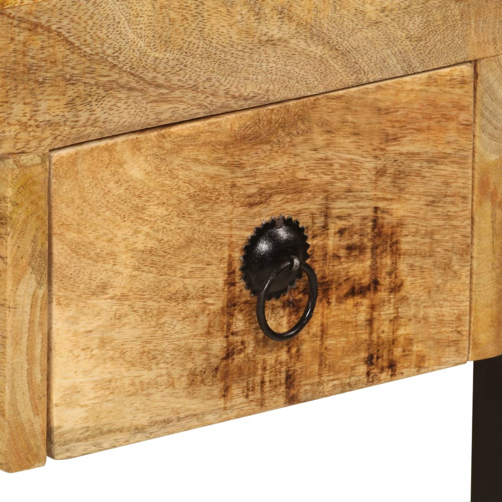 Mango Wood Solid Desk with 2 Drawers 110 X 50 X 77 Cm