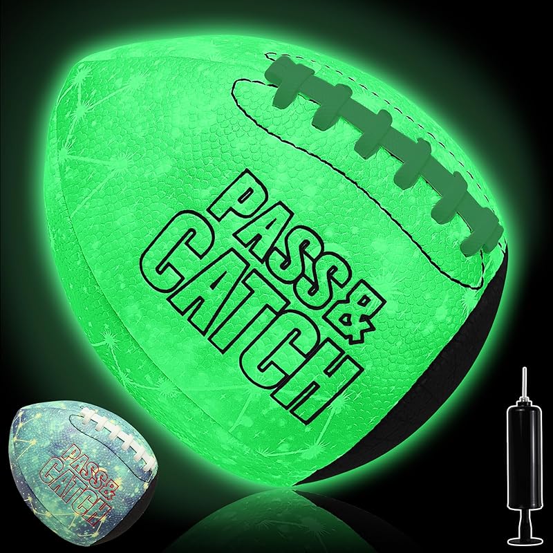PassCatch Composite Training Football, Peewee Size, Youth Size(Ages 5-13) & Official Size(Ages 14+), Enhance Solo Passing Catching Skills(with Pump)