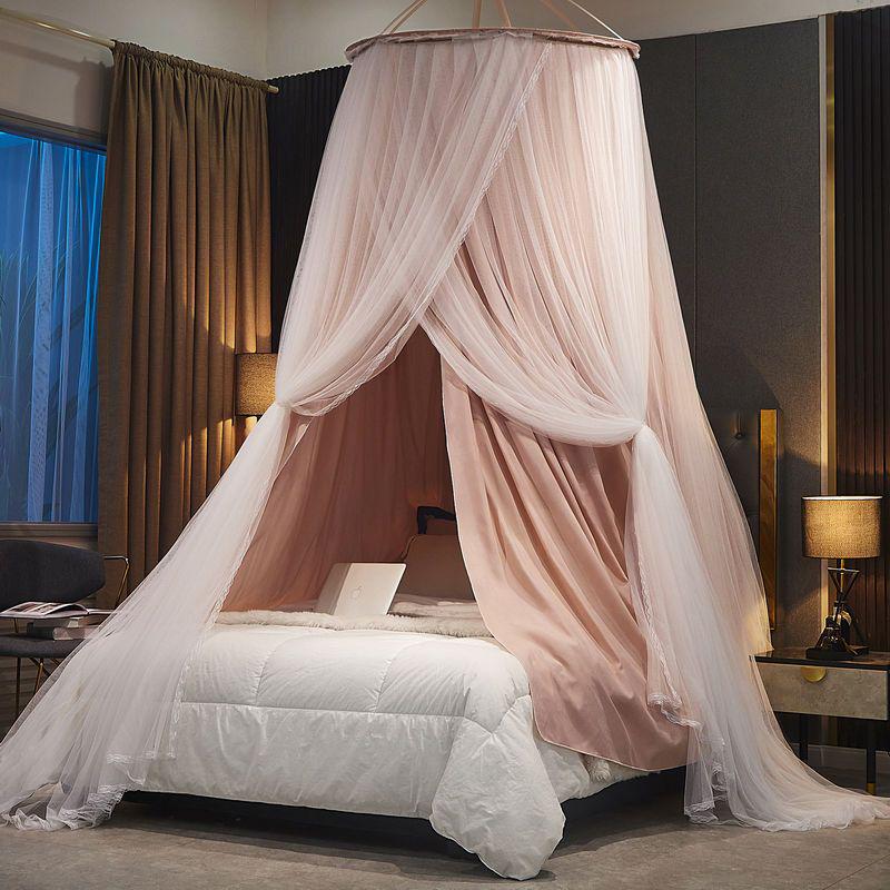 Princess Style Hanging Mosquito Net: Dustproof, Light-Blocking Dome Bed Canopy, Easy Installation
