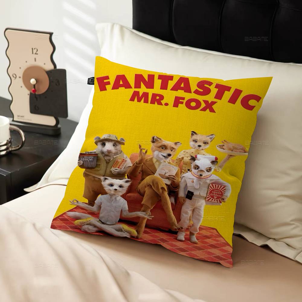 Movie The Fantastic Mr Fox Pillowcase toon Gift Cushion Cover Bedroom Home Sofa Chair Seat Decor pillow case