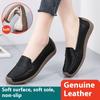 New Genuine Leather Loafers for Women, Flat and Versatile, Soft and Comfortable, Non-slip Cowhide Soles, Mother's Shoes