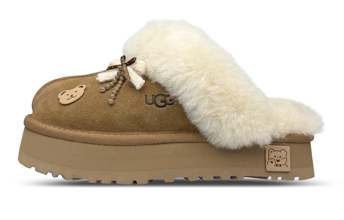 UGG EVA Abrasion Resistant Closed Toe Slippers Women s Chestnut Brown 1122550-CHE(Team1281-bear) 36