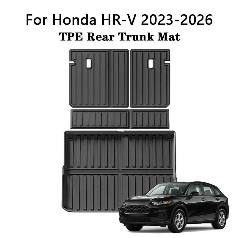 Trunk Mat & Rear Seat Backrest Protector Pad For Honda HR-V 2023-2026 RHD TPE Cargo Liner All Weather Anti Dirty Interior Mat