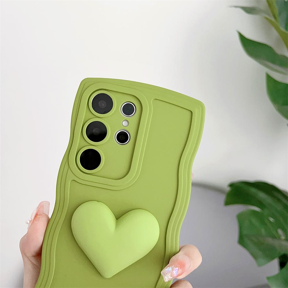 Capa de Celular Fashion 3D Grande Amor Silicone Líquido Para Samsung Galaxy S22 S23 S21 S20 FE Plus S24 Ultra A52 A53 A54 A34 A25 A50 A15 Capa à Prova de Choque
