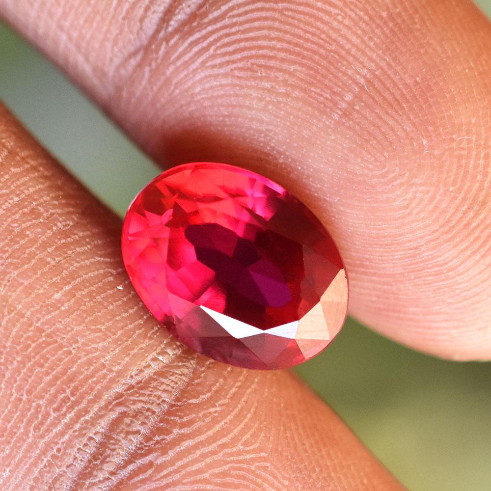 Natural Red Ruby Loose Gemstone 5 ct Oval Cut for Wedding for Jewelry Making and Gem Collections
