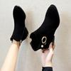 Bocanci de damă din piele scamosată Bocanci casual Bocanci scurți de lux cu strasuri Bocanci cu platformă antiderapantă pentru femei Fermoar lateral Botas de gleznă