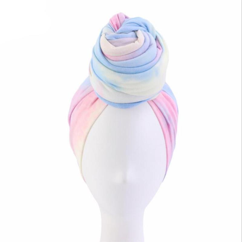 India Turban Women Printed Turban Big Flower Headwear Bandana Hijab Long Turban Hair Accessories