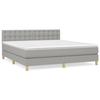 VidaXL Divan Bed with Mattress Light Grey 180x200cm Fabric - Model 3140953