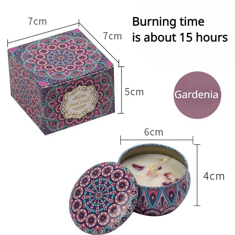 Aromatic Candles Soy Wax Candle Jars Vintage Flower Fragrance Scent Candle Wedding Ceremony Birthday Gift Home Decoration