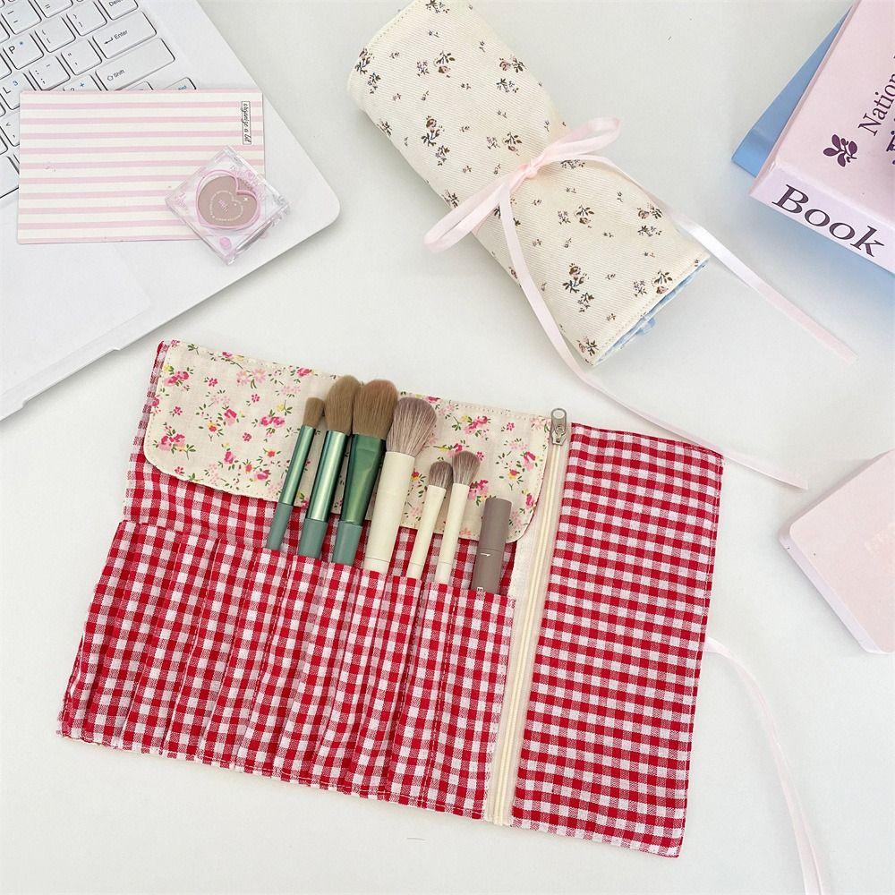 Large Capacity Makeup Brush Bag Convenient Makeup Brush Organizer Cosmetic Storage Bag  Household