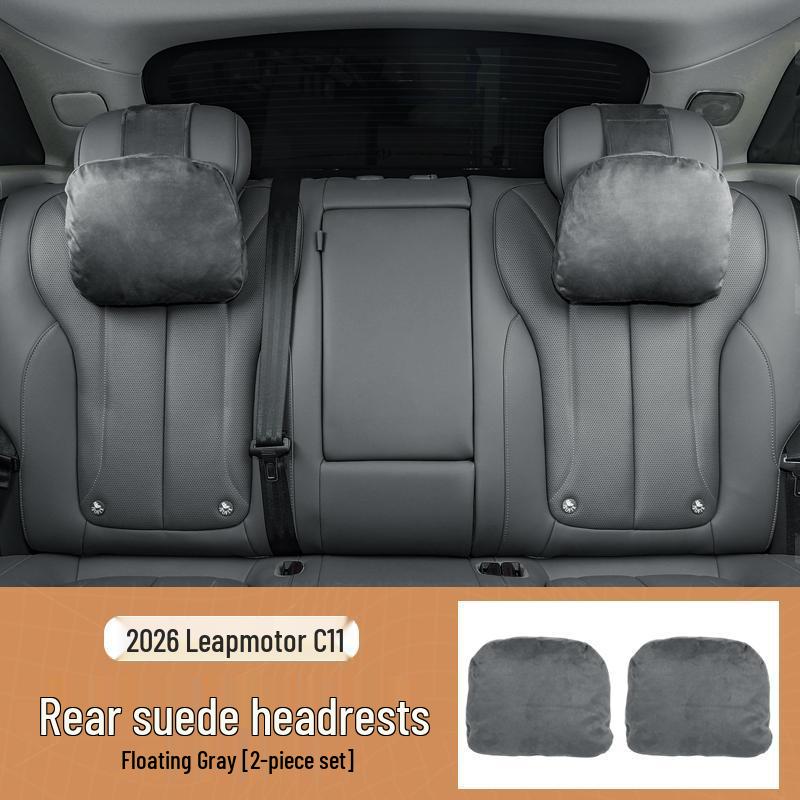 Suede Car Headrests & Lumbar Supports for Leapmotor C11 Models – Interior Accessories & Decorative Items.