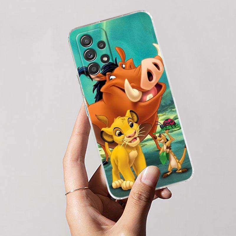 Clear Case For Samsung Galaxy A57 A37 A56 5G A36 Cases A55 A54 A35 A26 A07 A17 A16 A06 A34 A15 Cover The Lion King HAKUNA MATATA