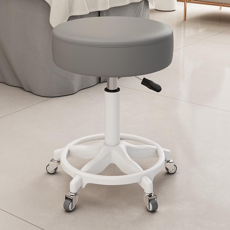 Beauty Rotating Stool with Backrest - Makeup/Barber/Dressing Table Chair with Casters
