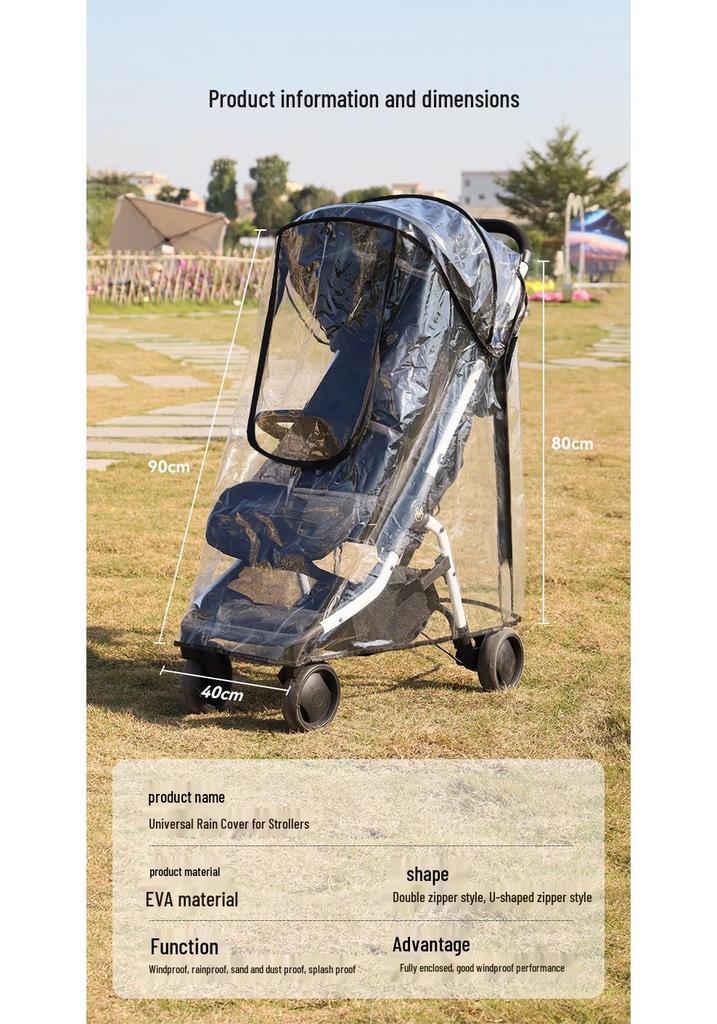 Universal Baby Stroller Rain & Wind Cover - Stroller Raincoat Accessories