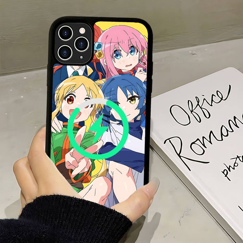 Anime Bocchi The Rock Magnetic Matte Phone Case For IPhone 16 17 15 14 13 12 11 For Magsafe Wireless Charge Cover