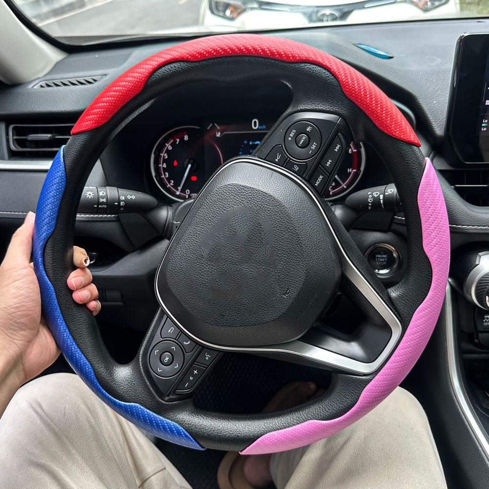 Car Steering Wheel Covers Booster Micro Fiber Leather Auto Interior Decorative Accessories Universal Carbon Fiber Accessories