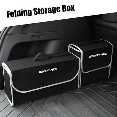 Car Trunk Organizer Box Large Capacity Auto Storage Bag Folding for Mercedes Benz E C G R S Class W176 W204 W212 GLC CLA GLA AMG