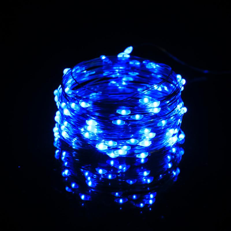 LED Copper Wire Light String with Wave Ball, Battery-Powered, Multifunctional Indoor Decoration Light for Gifts and Lanterns.