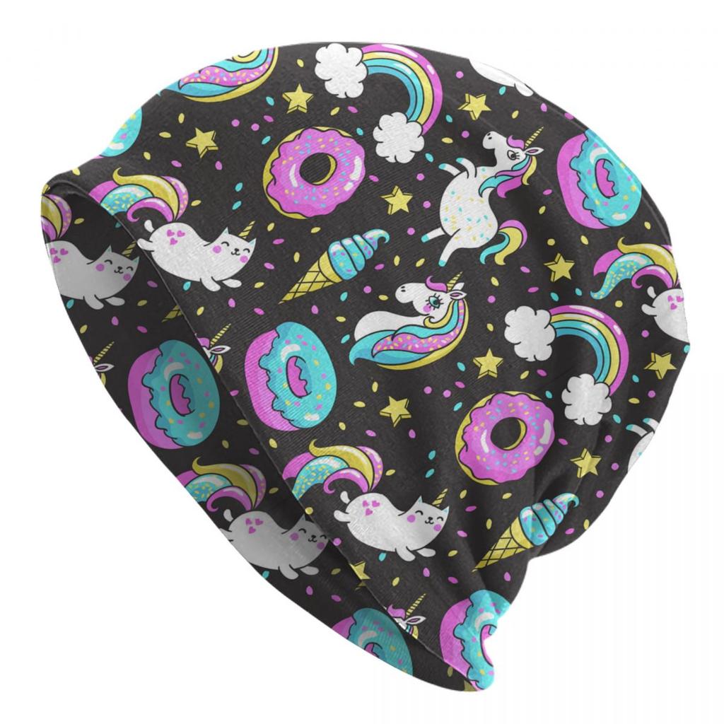Sleeping Baby Rainbow Unicorn Skullies Beanies Caps For Unisex Women Unisex Fashion Winter Warm Knitting Hat Adult Bonnet Hats