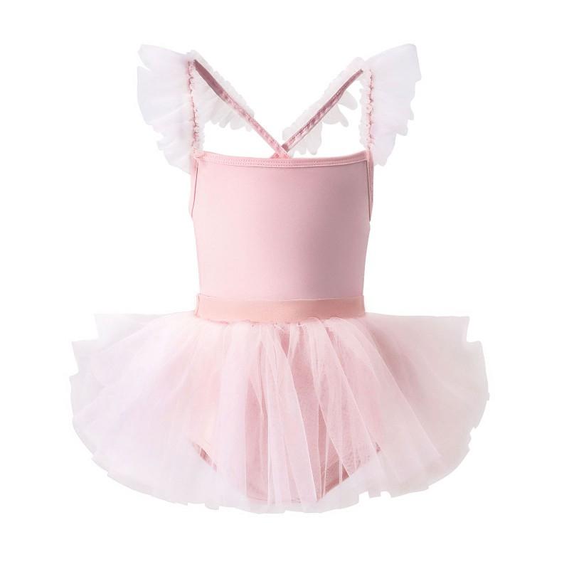 Meiteņu baleta leotard ar tilla svārciņu
