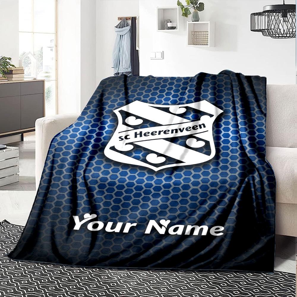 Name Custom Heerenveen Print Flannel Blanket High Quality Warm Comfortable Cover for All Seasons Perfect for Gifts Home Decor