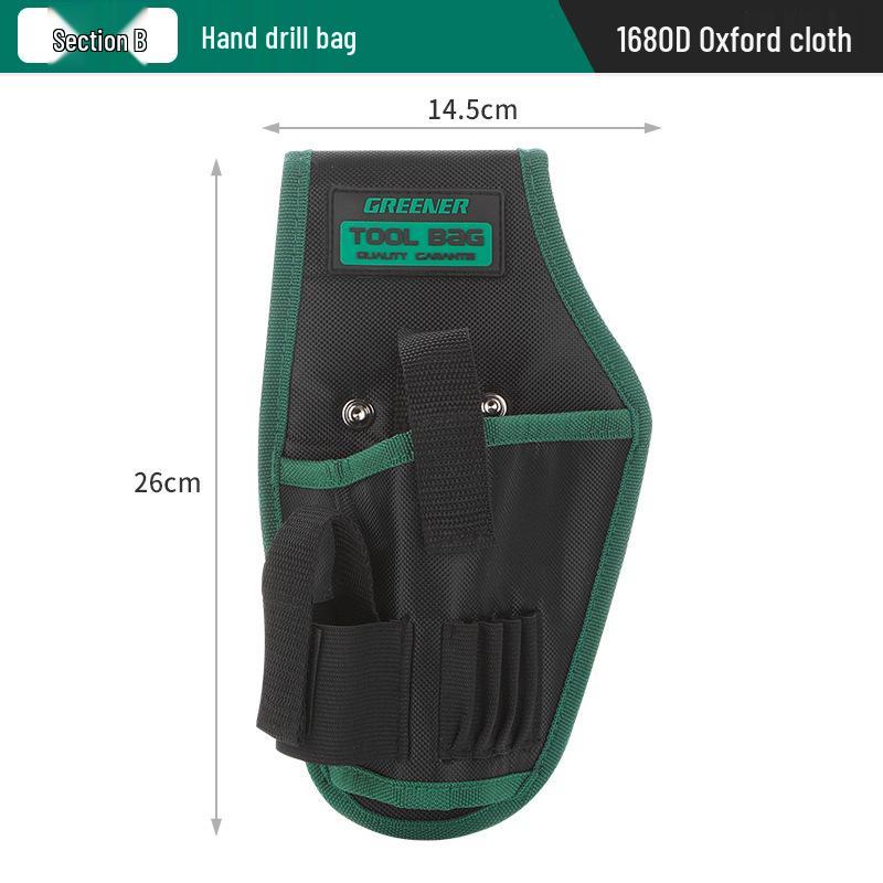 Green Forest Oxford Cloth Tool Waist Bag for Electricians