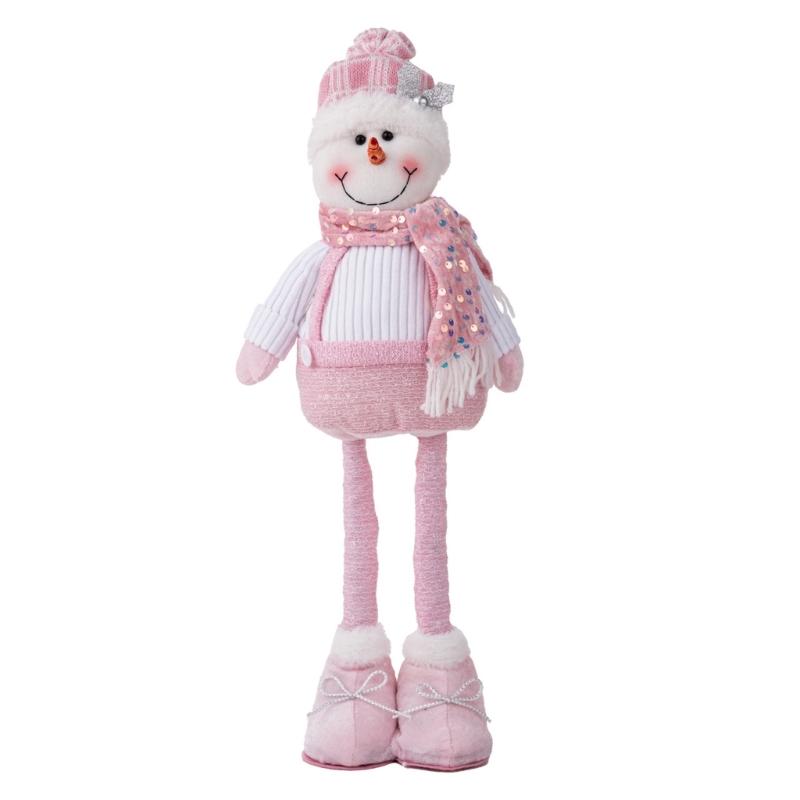 

Telescopic Christmas Doll Plush Decorations Sequins Santa Snowman Elk Plush Figurines Decorations Holiday Ornaments