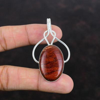 Red Snakeskin Jasper Pendant 925 Sterling Silver Pendant Statement Pendant Gemstone Jewelry Handmade Pendant Silver Jewelry Engagement Gifts