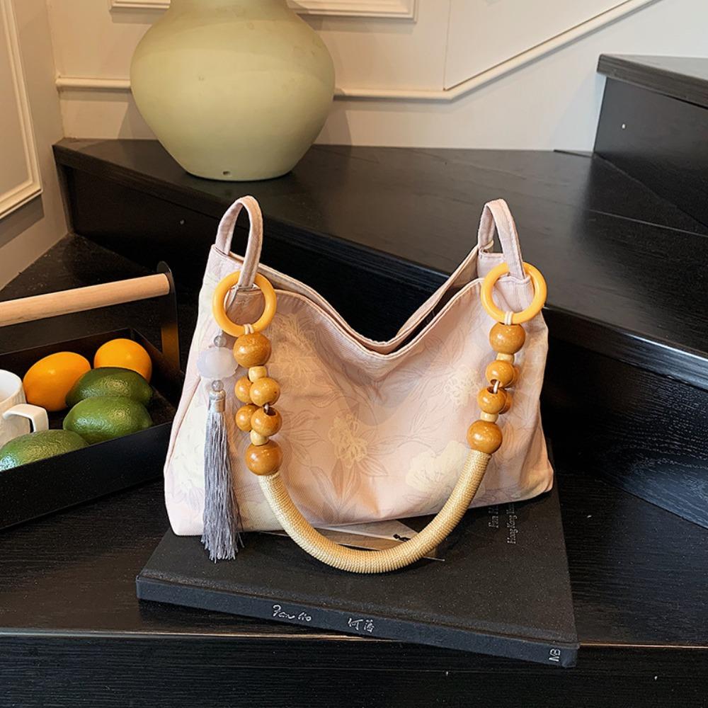 

Tassel Pendant Hanfu Embroidery Handbag Armpit Bag Cheongsam Shoulder Bag Women светло-розовый