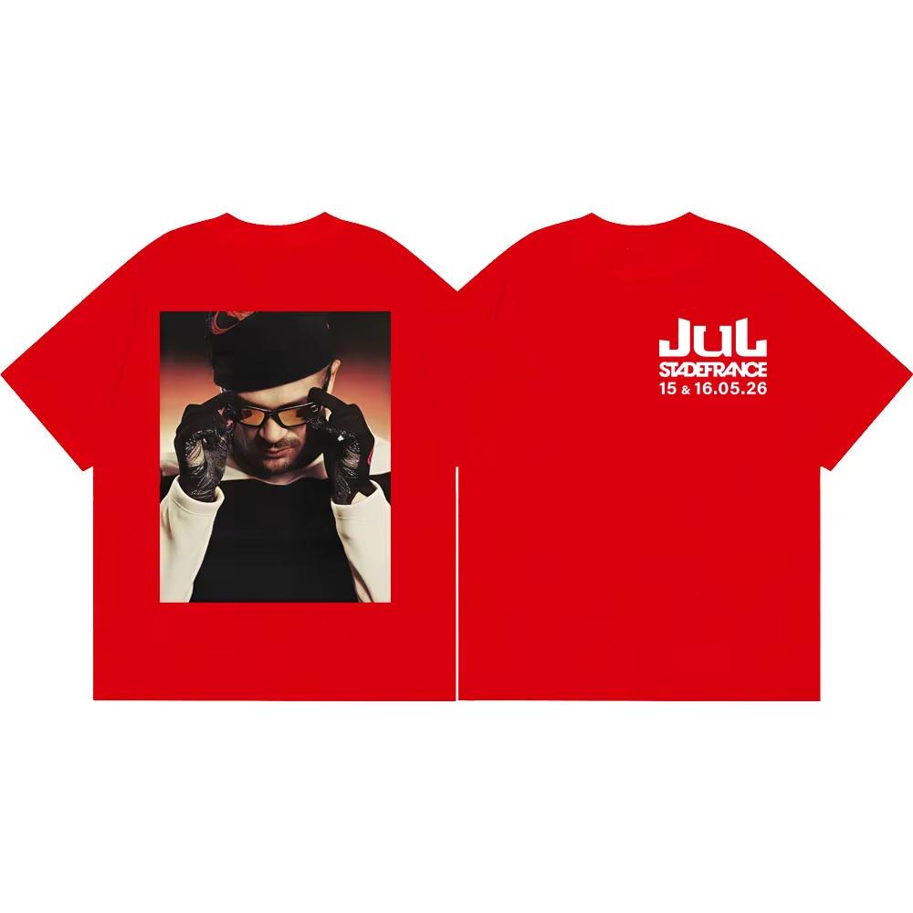 Hot Sale Rapper JUL Tour 2026 Graphic T-shirt Men Women Harajuku Hip Hop Punk T-shirt Retro Vintage Graphic Oversized T Shirt