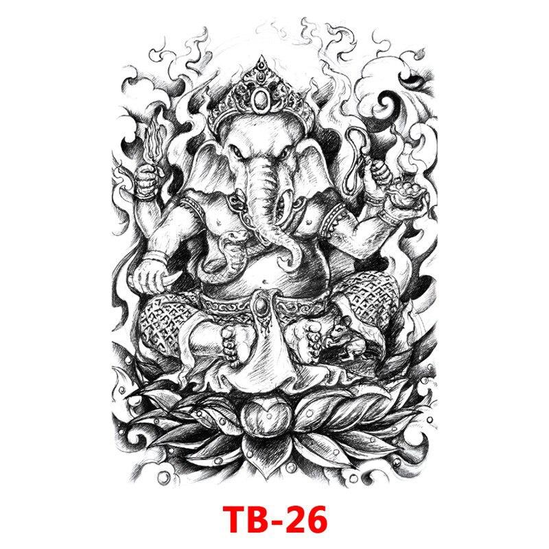 Impermeabil Mare Spate Complet Piept Tatuaj Mare Autocolante Tatuaj Pește Lup Tigru Dragon Zână Tatuaje Temporare Flash Cool Bărbați Femei