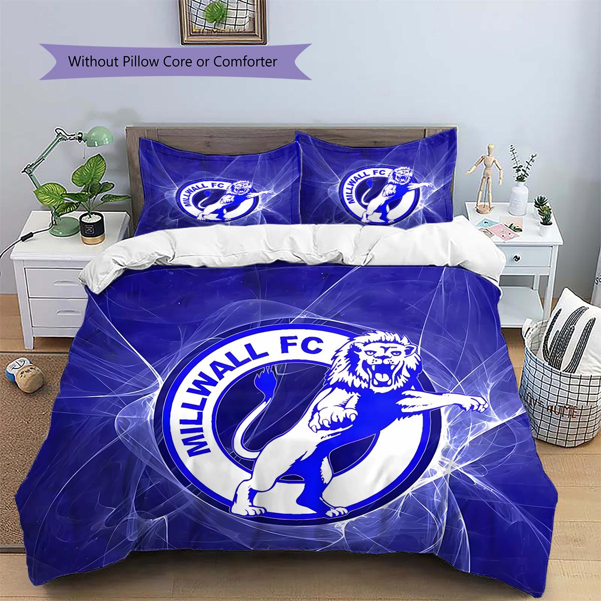

Millwall Football Club logoPattern Bedding,Quilt Set Quilt Cover Pillowcase Home Birthday Gift (1 * duvet cover + 2 * pillowcase, without core) 135x200cm