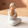 Quiet Atmosphere Ornament Cat Girl Resin Ornament, Artistic Tabletop Sculpture, Minimalist Small Figurine for Bedroom Healing Figure Home Entryway