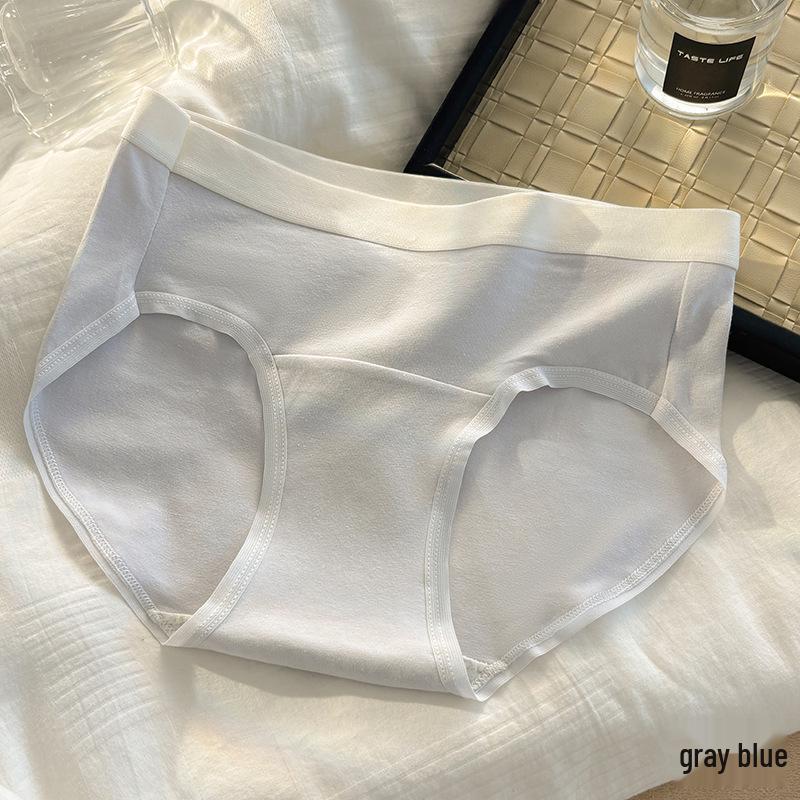 7A Antibacterial Cotton Women's Breathable Color Block Extended Crotch Underwear – Comfortable and Simple Design for Girls
