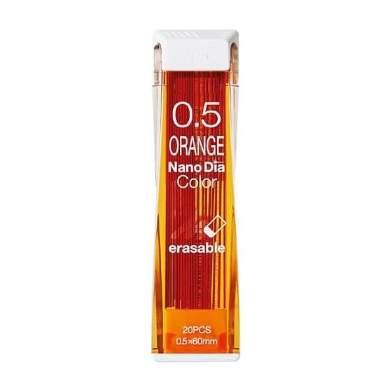Цветной стержень Nano Diamond Color Color Sharp, 0,5 мм, 20 шт., Оранжевый, Цветной стираемый стержень для маркеров, Стержень для карандаша
