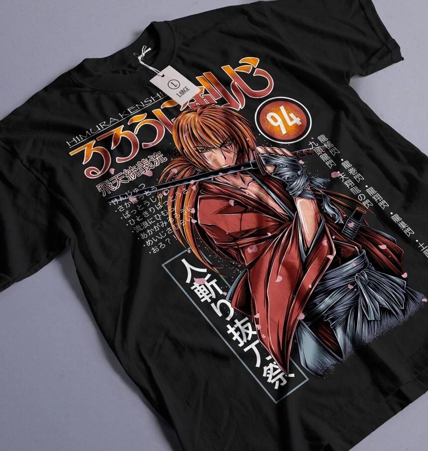 Rurouni Kenshin TShirt Samurai X Himura Anime Unisexga Sagara Yukishiro All Size