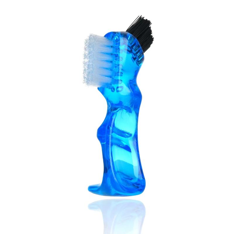 Mini Denture Cleaning Brush with Dual Heads Soft Bristle Toothbrush for False Teeth Oral Care for Elderly at Home or 