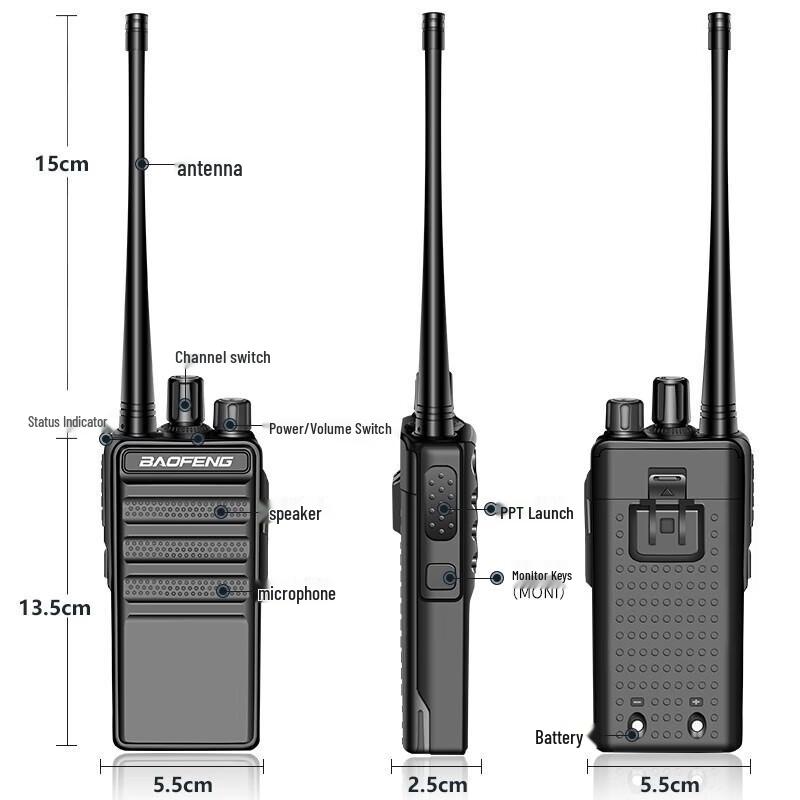 Paire de radios bidirectionnelles mini professionnelles BAOFENG BF-858 (Version CN)