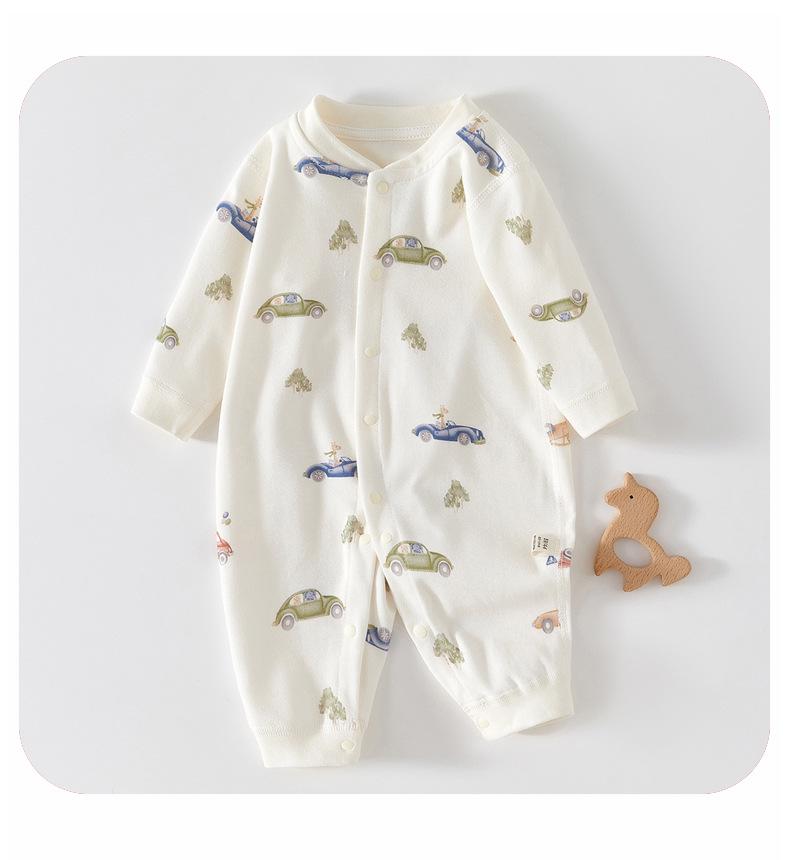 Pure Cotton Baby Romper - Boneless Infant Jumpsuit for Spring & Autumn