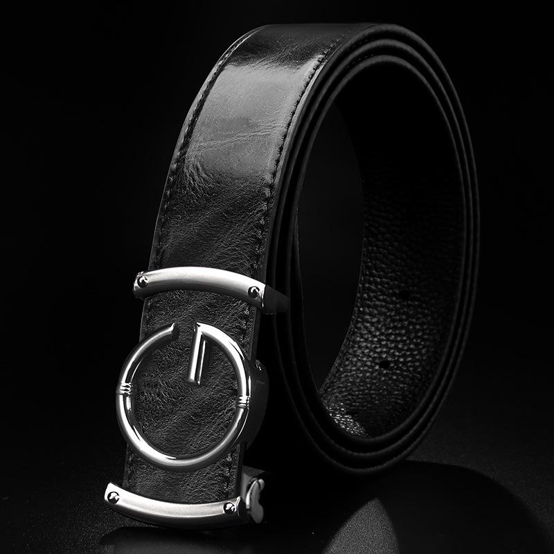 Men's Belt Automatic Buckle Belt Business Middle Aged and Young Trousers Belt Men