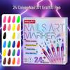 Nail Art Graffiti Pen Set – 12 Quick-Drying Acrylic Colors for DIY Fingernail Painting and Outlining