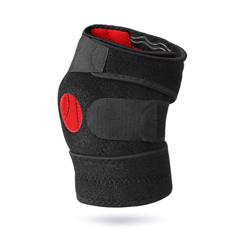 

Outdoor Mountaineering Non-slip Knee Pads Riding Running Pressurized Four-Spring Support Fitness Weightlifting Knee Pads Black - One Size чёрный