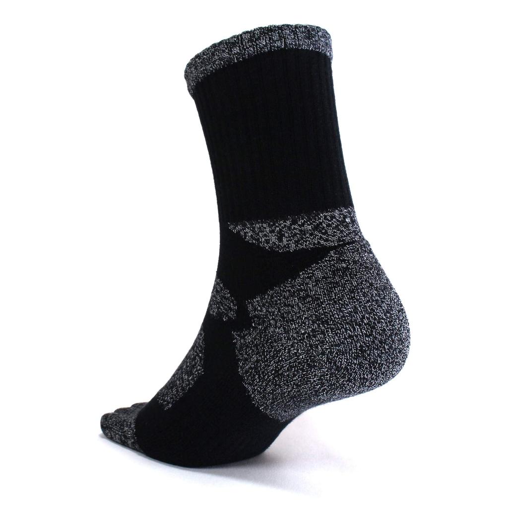 [Zehen] 5 Zehensocken Herren Baumwolle Sport Knöchellang Crewlänge Outdoor Trekking Herren 5er Set (Schwarz (5 Paare) - 95BK, 25.0-27.5 cm)